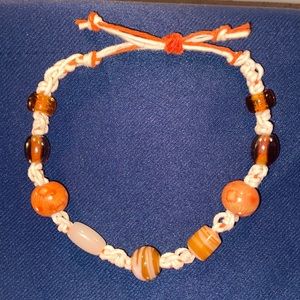 Hemp glass beaded bracelet